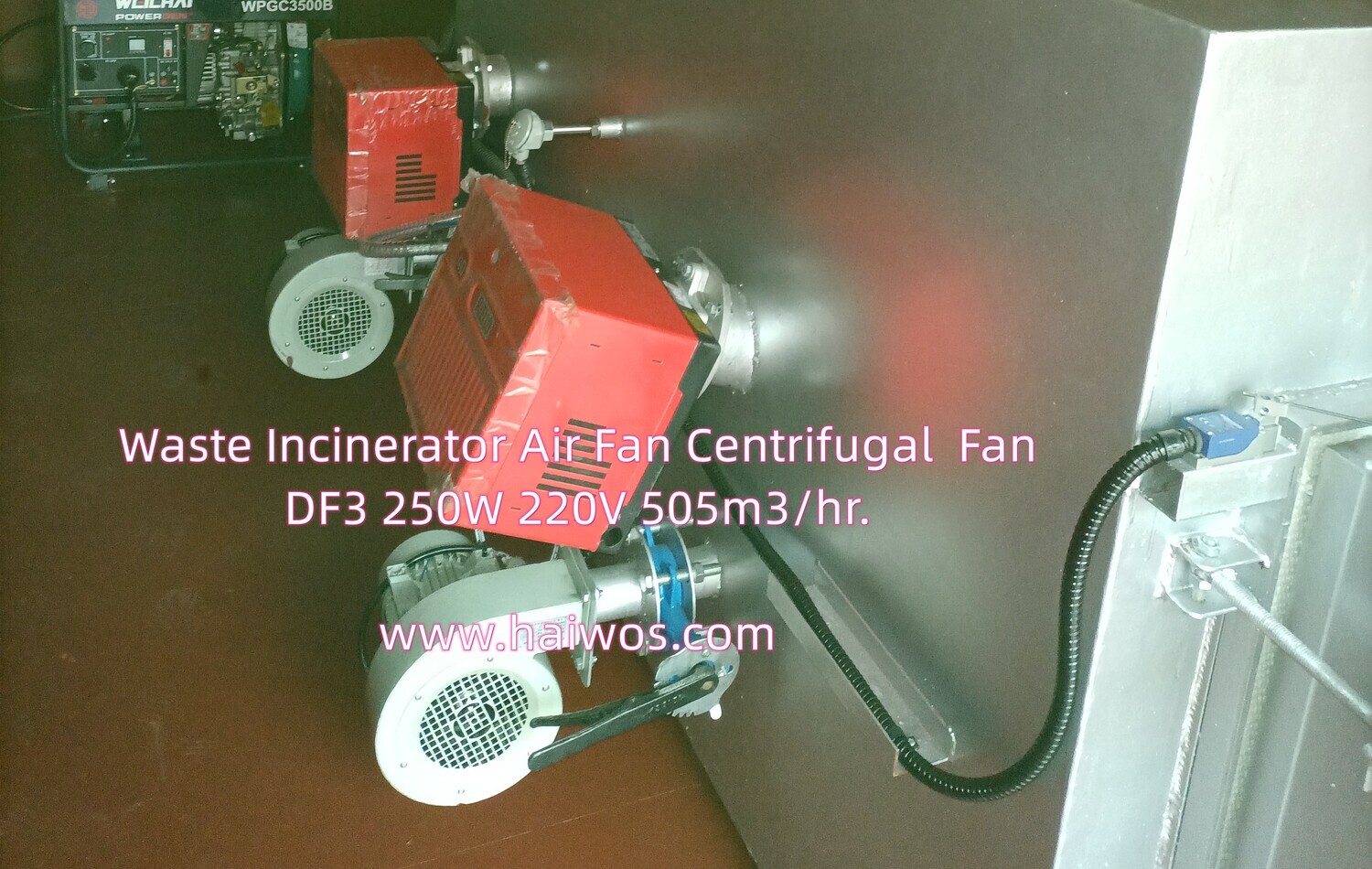 Waste Incinerator Air Fan Centrifugal  Fan DF3 250W 220V 505m3/hr.