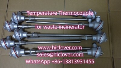 Temperature Thermocouple for waste incinerator