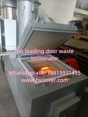 Top loading/feeding  door waste incinerator