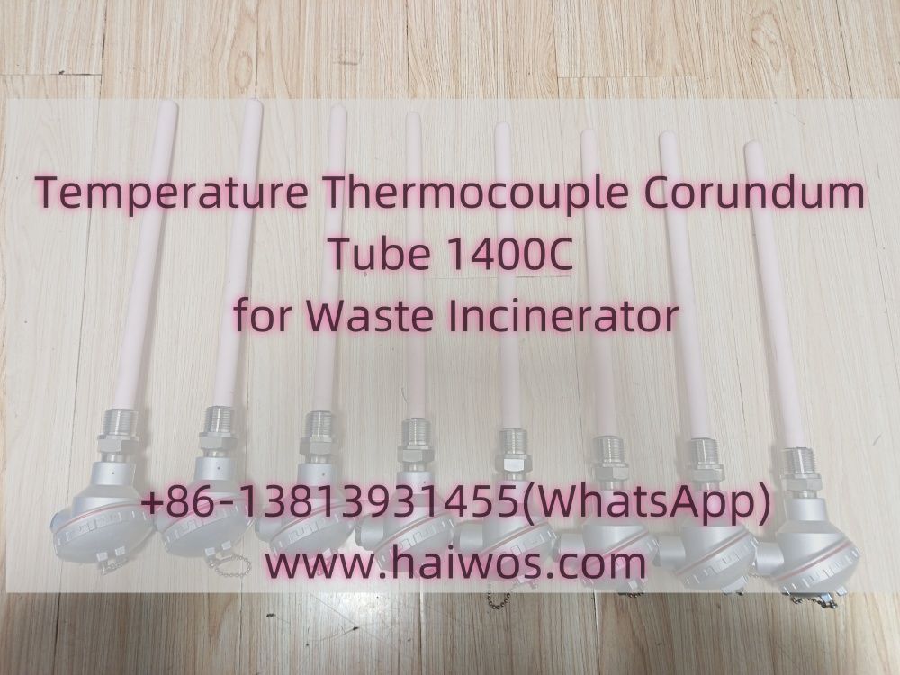 Temperature Thermocouple Corundum Tube 1400C for Waste Incinerator
