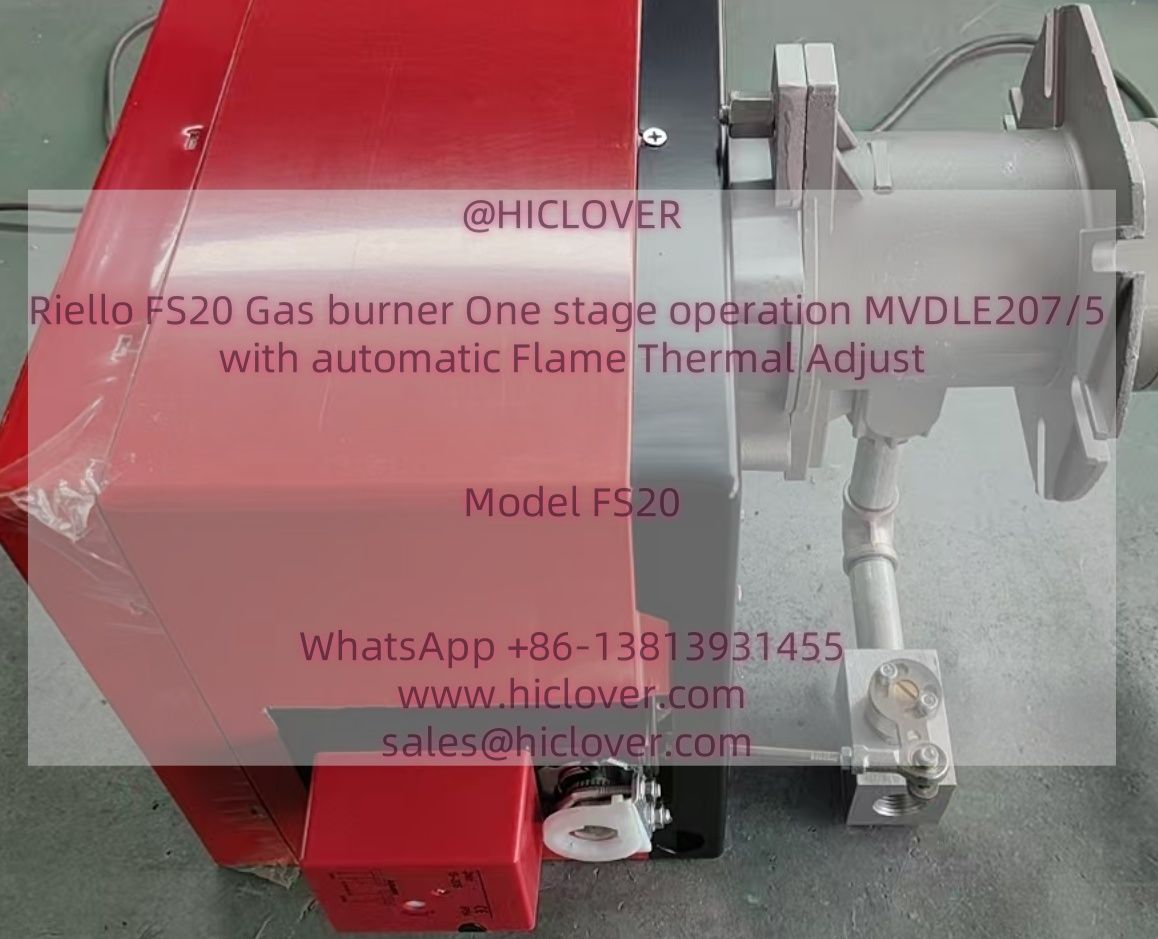 Riello FS20 Gas burner One stage operation MVDLE2075 with automatic Flame Thermal Adjust 569T30
