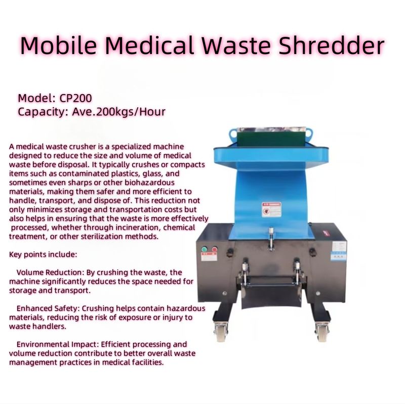Mobile Medical Waste Shredder Capacity: Ave.200kgs/Hour Mobile Medical Waste Shredder Capacity: Ave.200kgs/Hour
