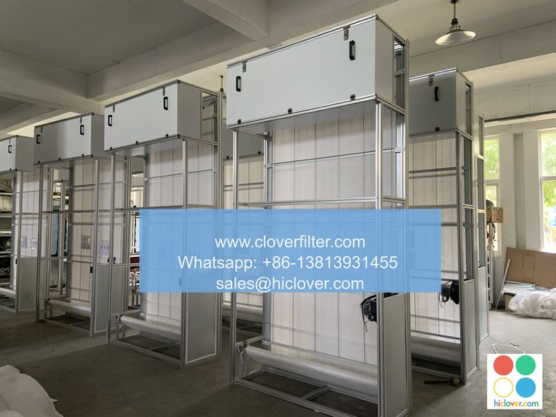 Continuous media air filtration systems for clean rooms Continuous media air filtration systems for clean rooms