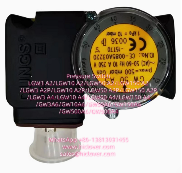 Pressure Switch  LGW3 A2/LGW10 A2/LGW50 A2/LGW150 A2/LGW3 A2P/LGW10 A2P/LGW50 A2P/LGW150 A2P/LGW3 A4/LGW10 A4/LGW50 A4/LGW150 A4/GW3A6/GW10A6/GW50A6/GW150A6/GW500A6/GW500A4