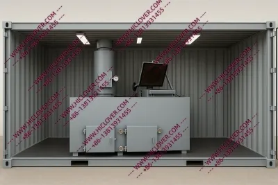 HICLOVER TS100 Containerized Top-Loading Incinerator – High-Efficiency Waste Disposal Solution