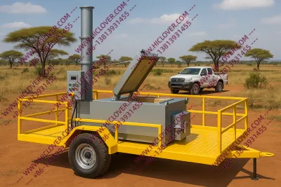 HICLOVER Mobile Mini Incinerator – Pickup-Tow Rapid-Deployment Waste Disposal Unit (10–20 kg/hour)
