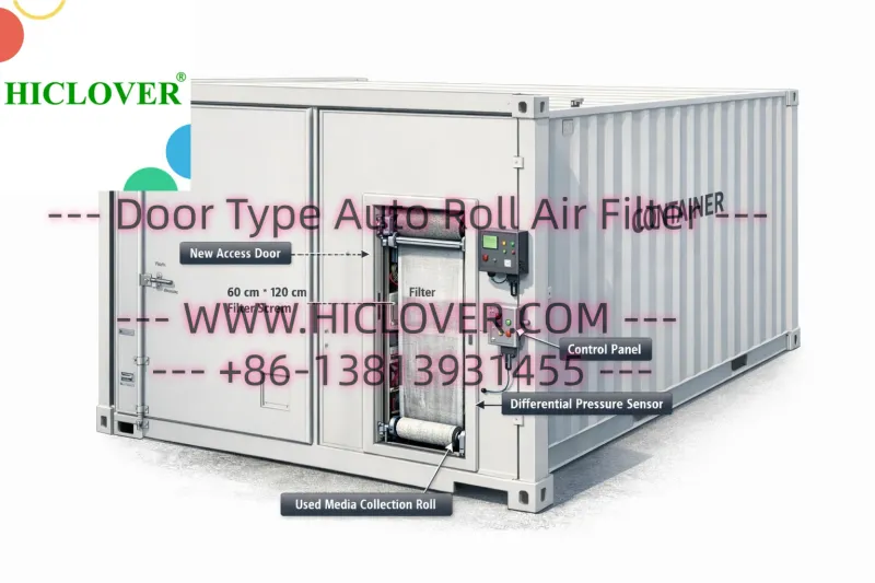 Door Type Auto Roll Air Filter for Container Rooms &amp; Electrical Enclosures