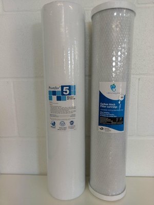 Twin Whole House 20 x 4.5 Filter Replacement Set - For Town Water