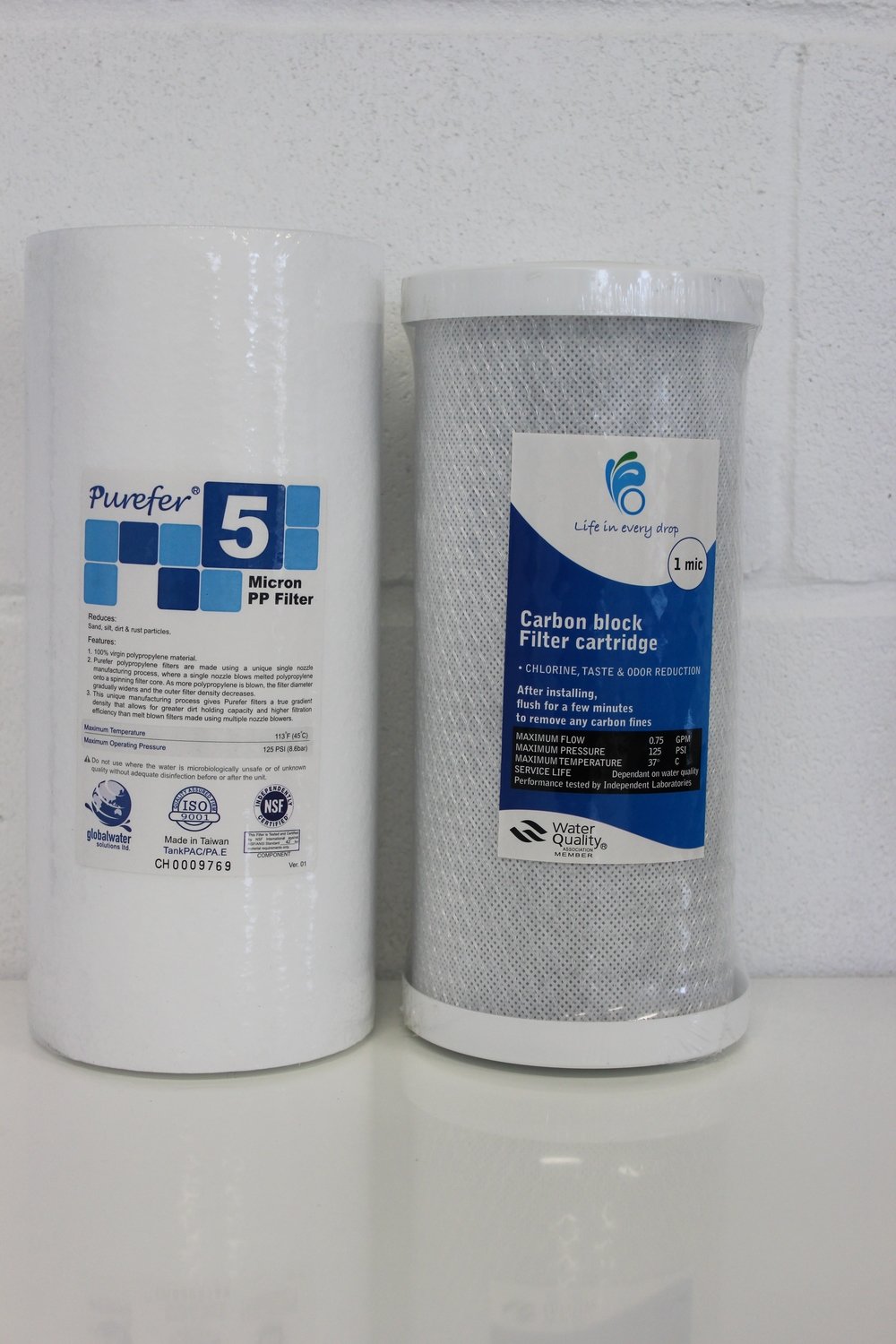 Twin Whole House 10 x 4.5 Filter Replacement Set - For Town Water