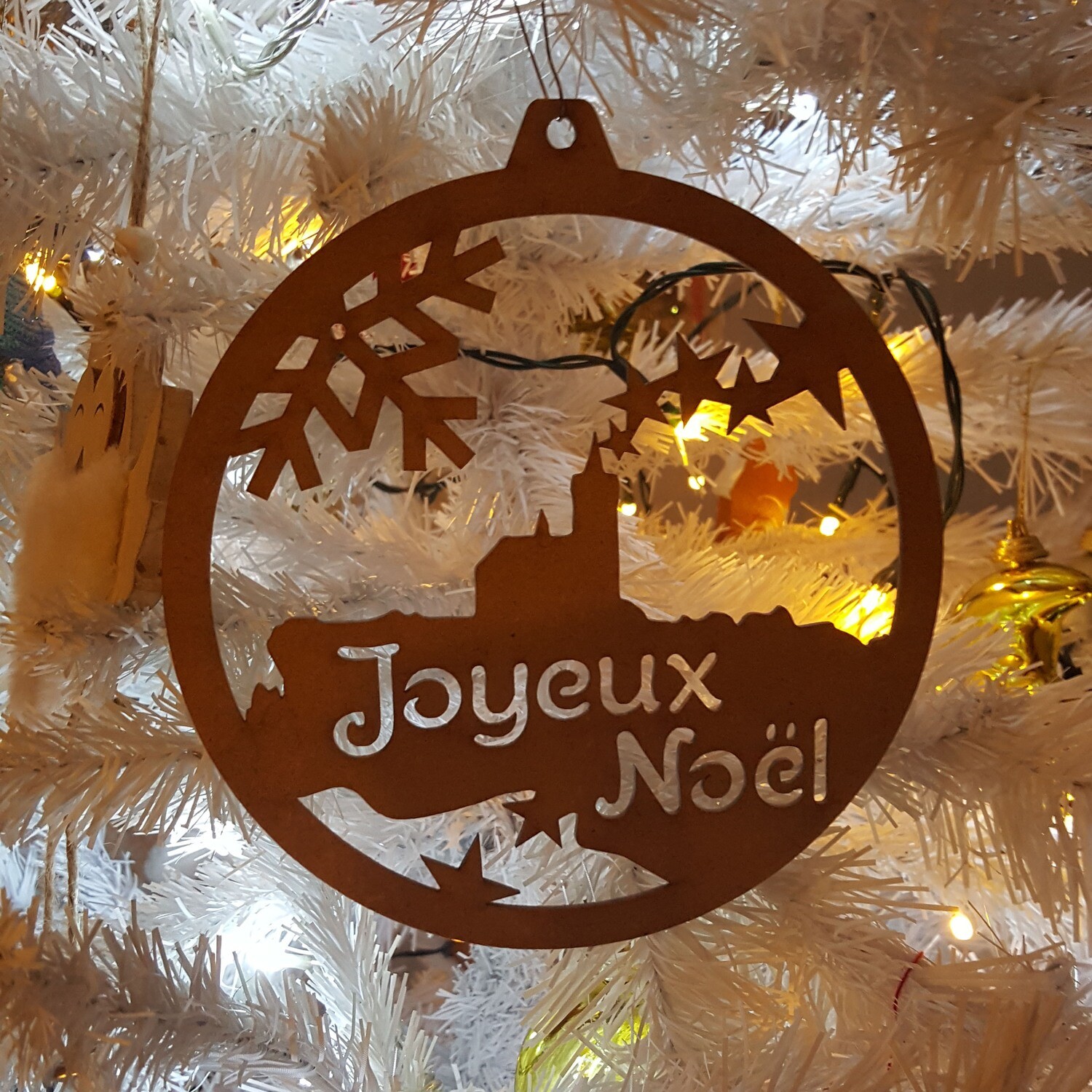 Boule de Noël Silhouette Rocher de Dabo
