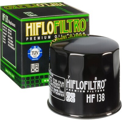 HF138 
HIFLOFILTRO
OIL FILTER SPIN-ON PAPER GLOSSY BLACK