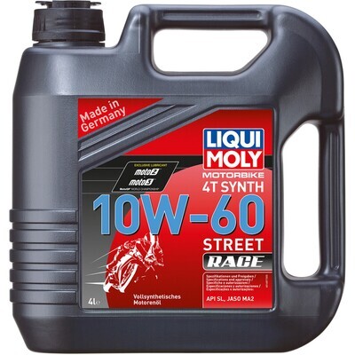 LIQUI MOLY
ENGINE OIL MOTORBIKE 4T 10W60 FULLY SYNTHETIC 1 LITER