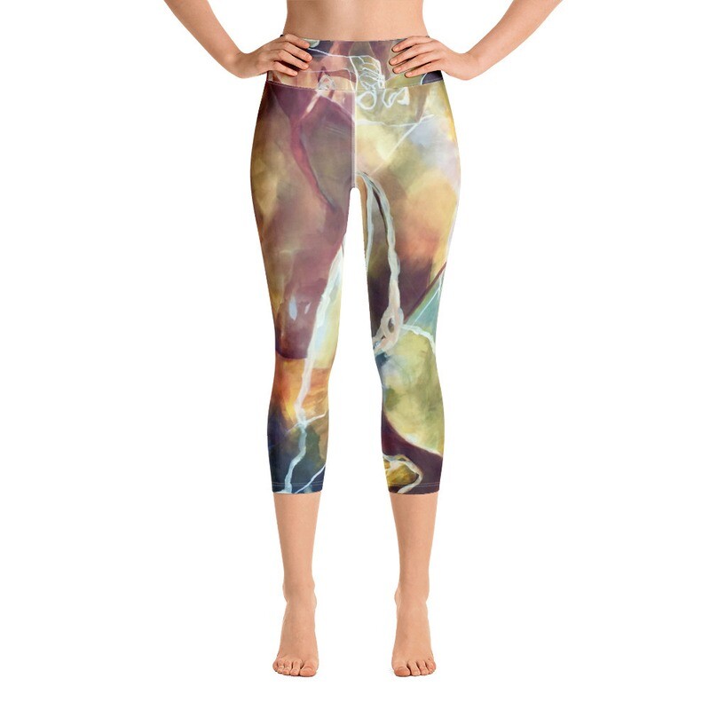 &quot;Freedom of Joy&quot; 3/4 ARTleggings mit hohem Bund