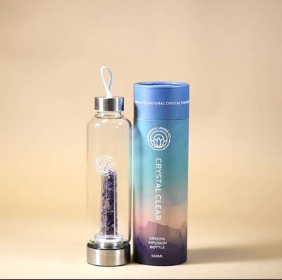 Crystal Clear Water Bottle - Amethyst