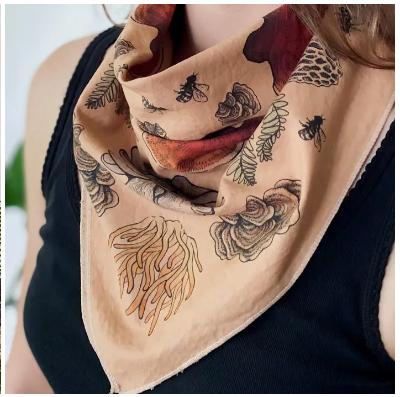 Tea-Stained Mushroom Bandana