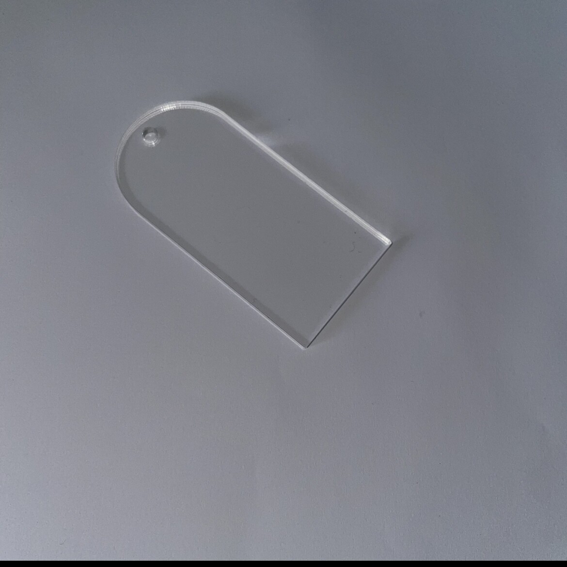 Clear Arch-Shaped Acrylic Disc - 60mm x 30mm
