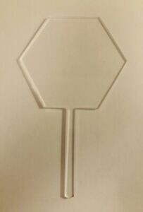 Clear Acrylic Hexagon Cake Topper