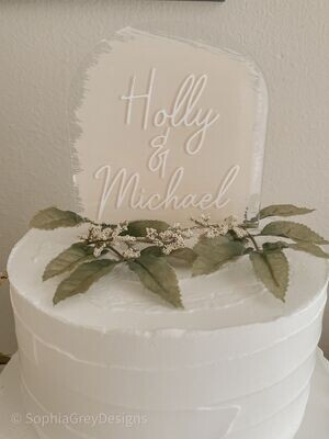 Clear Acrylic Arch Cake Topper