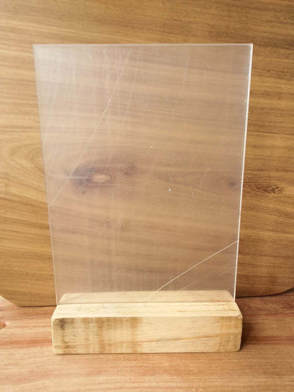 Rustic Wooden Bases For Acrylic Sheet