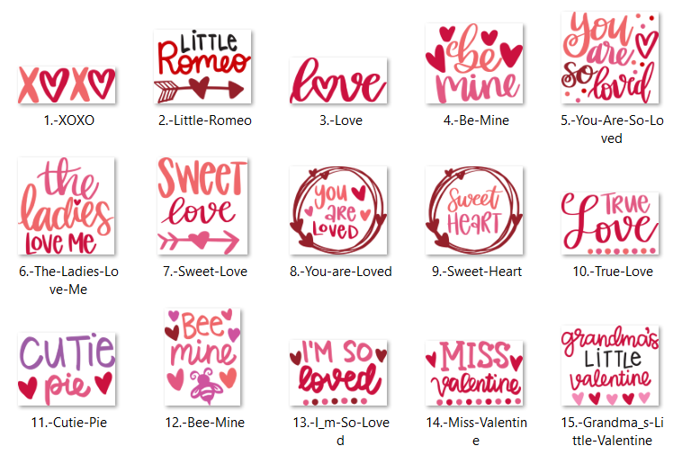 Love  Cute Quotes 5 Bundle SVG's