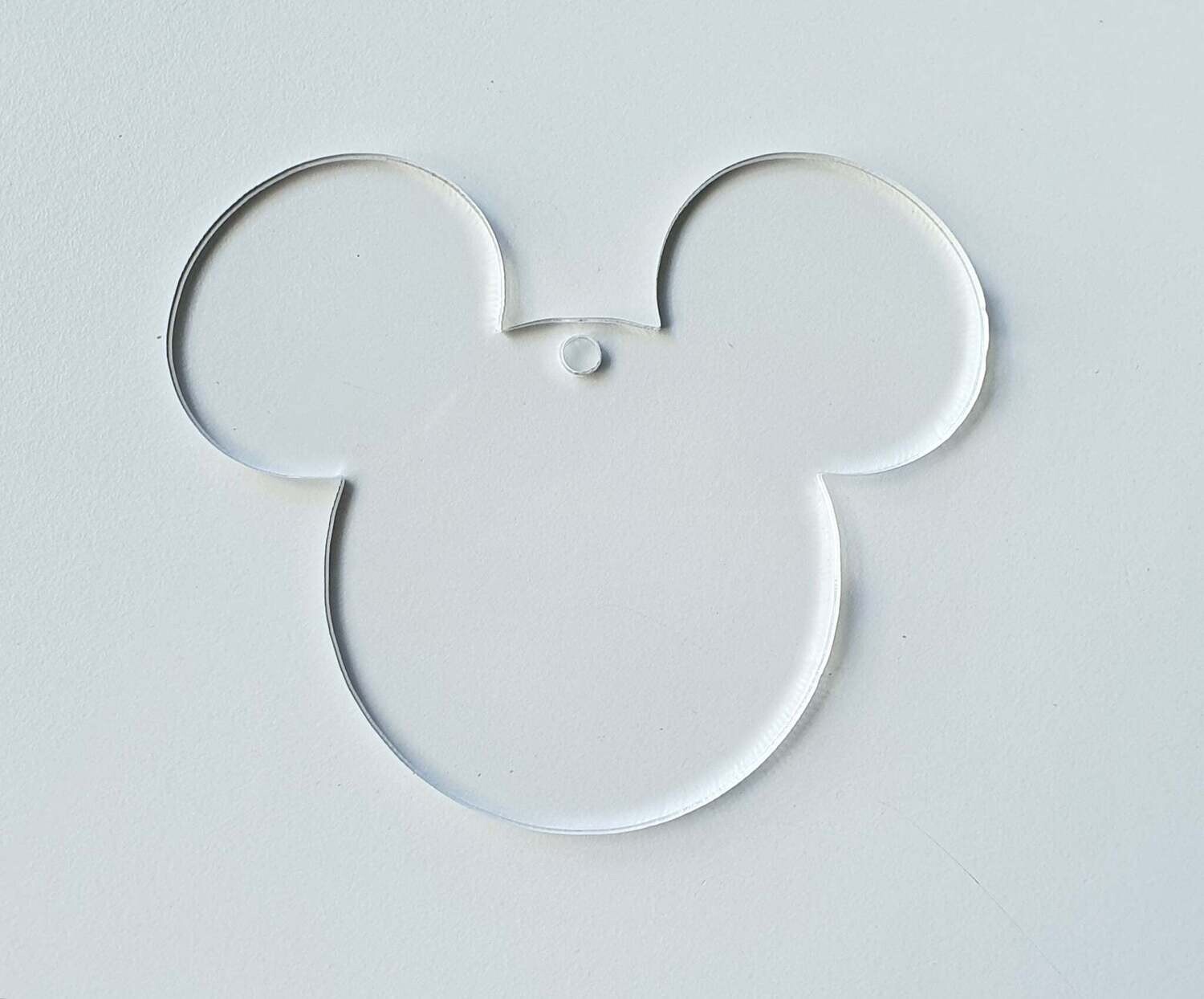 Clear Mouse-Shaped Acrylic Disc - 60mm