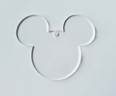 Clear Mouse-Shaped Acrylic Disc - 60mm