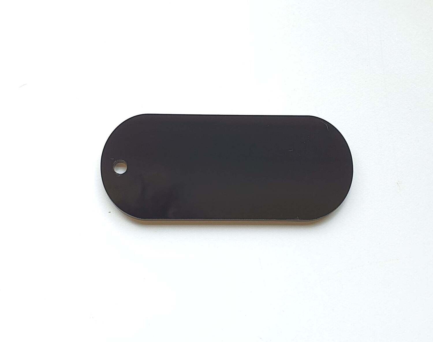Black Acrylic Oval Disc - 70mm