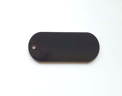 Black Acrylic Oval Disc - 70mm