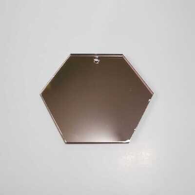 Hexagon 60mm Rose Gold Acrylic 2mm