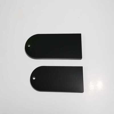 Black Acrylic Arch Key Ring - 60mm
