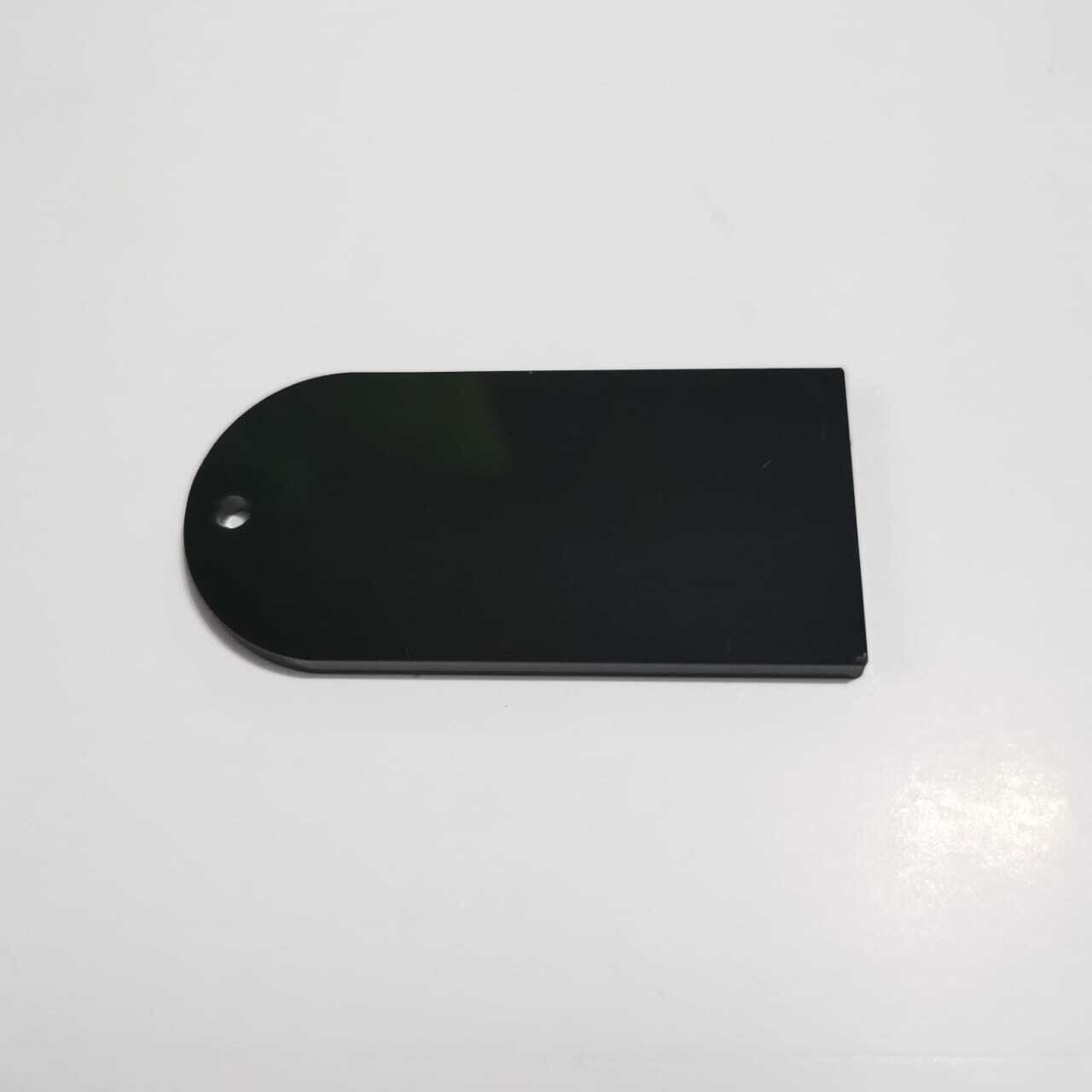 Black Acrylic Arch Key Ring - 60mm