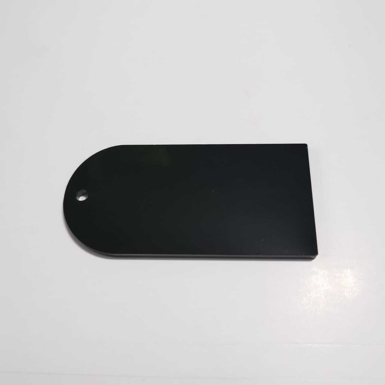 Black Acrylic Arch Key Ring - 72mm