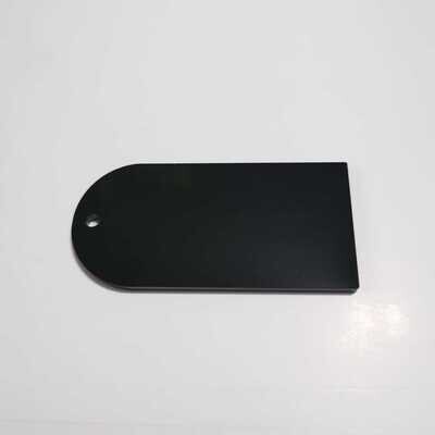Black Acrylic Arch Key Ring - 72mm