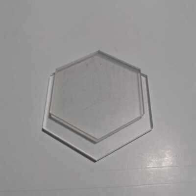 Hexagon Place-Card - Clear 60mm