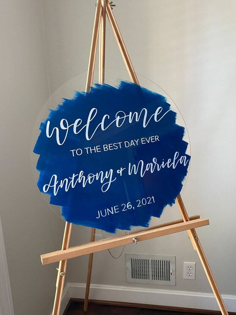 Large Clear Acrylic Sign - 290mm