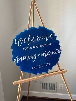 Large Clear Acrylic Sign - 290mm