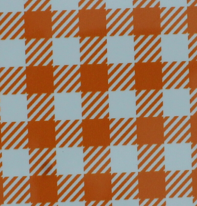Orange White Check - HTV