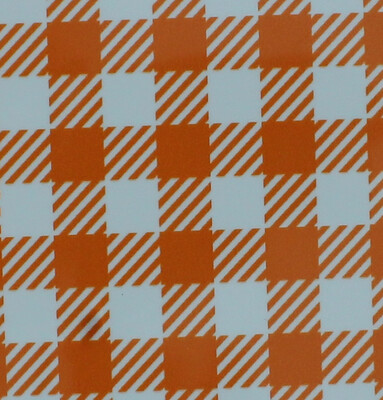 Orange White Check - HTV