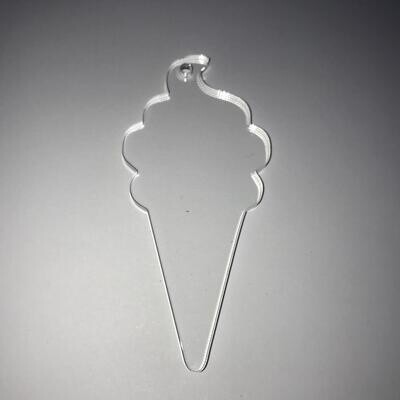 Clear Acrylic Curly Ice Cream Disc