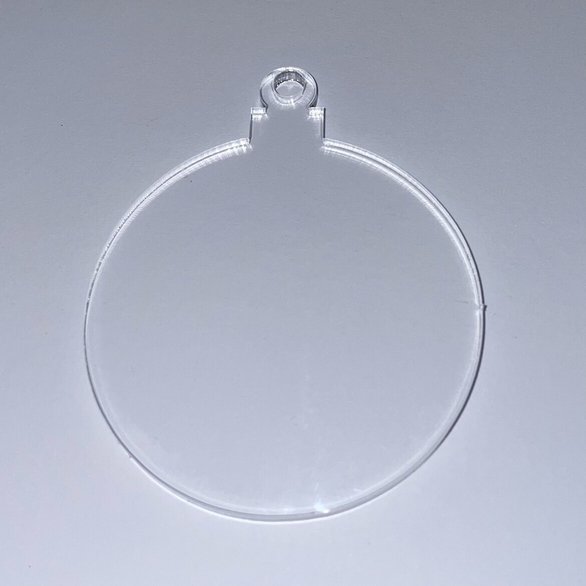 Clear Acrylic Bauble - 80mm