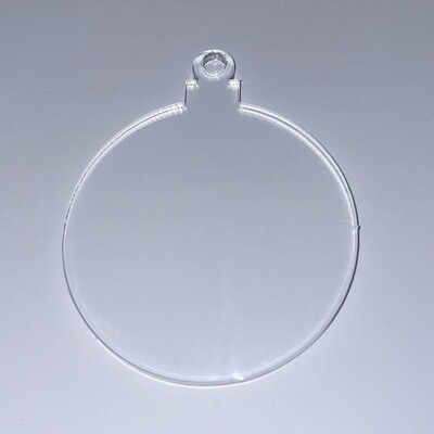 Clear Acrylic Bauble - 60mm