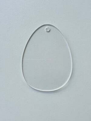 Clear Easter Egg-Shaped Acrylic Disc