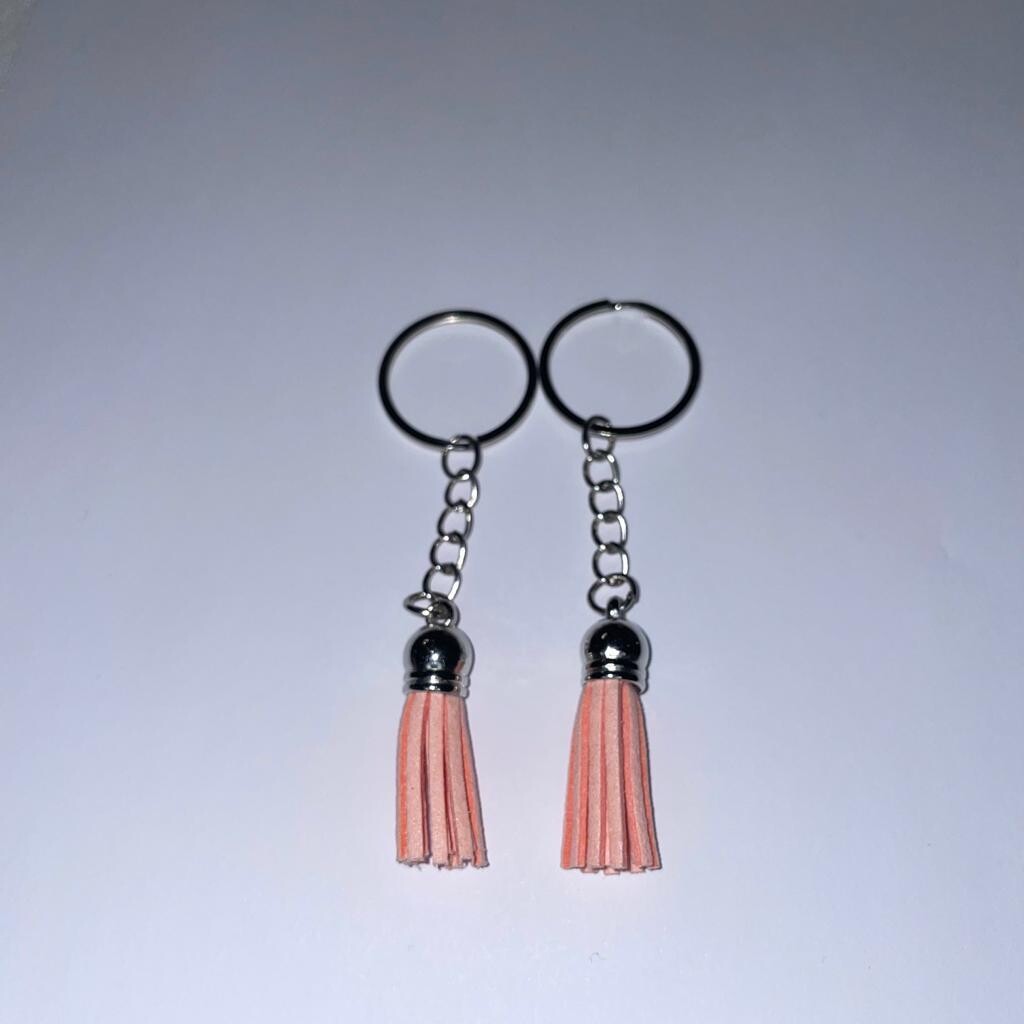 Silver Key Chain &amp; Tassel - Ballet (Short Tassel)