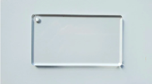 Clear Rectangle Acrylic Disc - 37mm x 65mm x 3mm