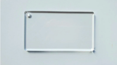 Clear Rectangle Acrylic Disc - 37mm x 65mm x 3mm