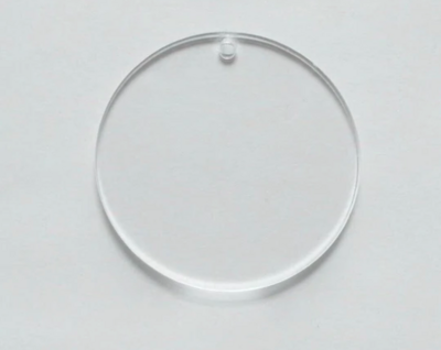 Clear Acrylic Round Key Ring Disc - 60mm x 3mm