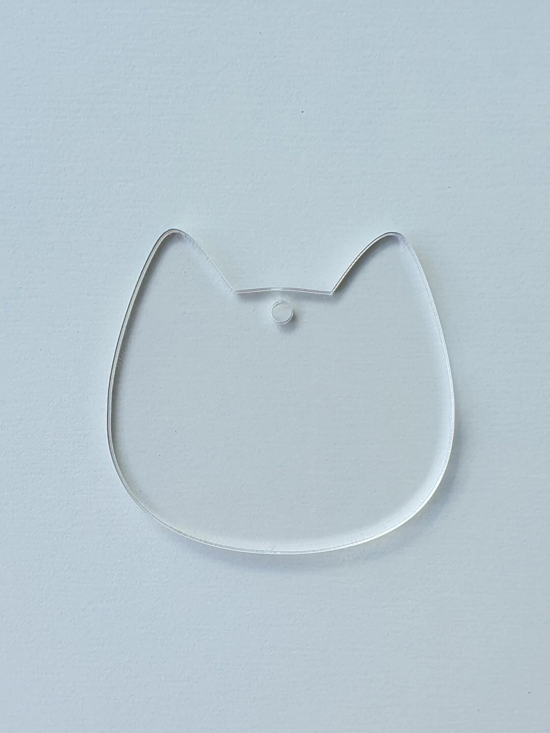Clear Cat-Shaped Acrylic Disc - 53,5mm x 50mm