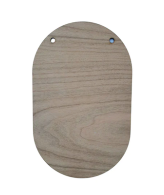 Hang Sign Board Veneer MDF - Oval