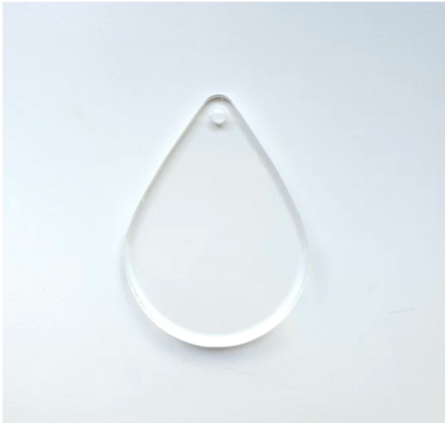 Clear Teardrop-Shaped Acrylic