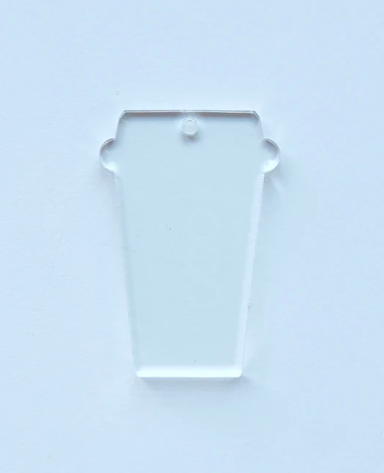 Clear Coffee Cup-Shaped Acrylic